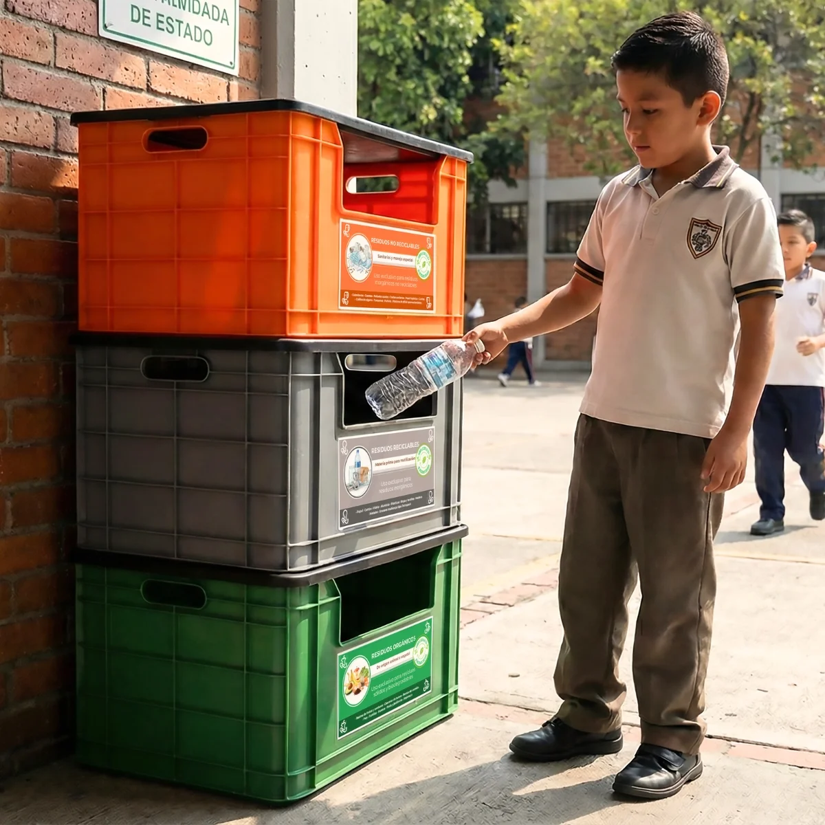 Cajas de plástico apilables
