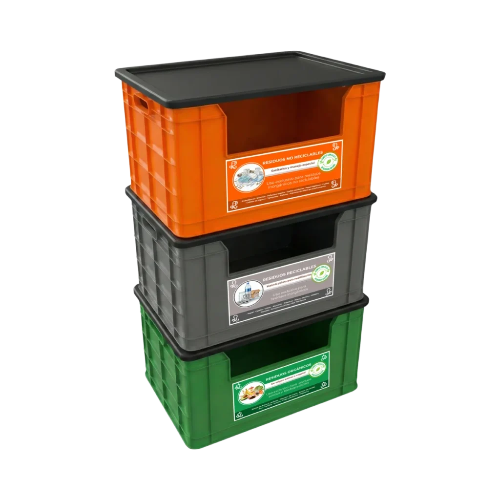 Cajas de plástico apilables