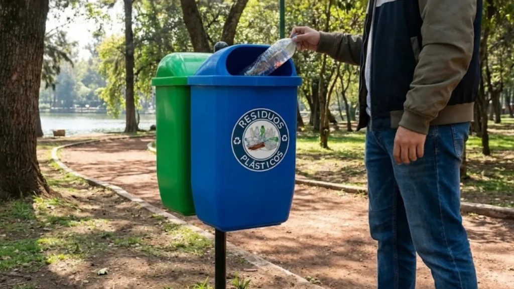 Botes de basura orgánica e inorgánica
