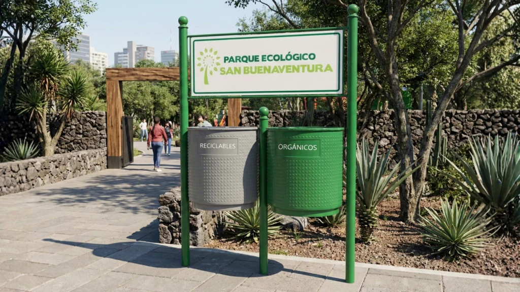 Botes de basura para parques