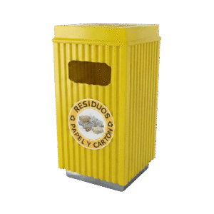 Bote de basura con cenicero