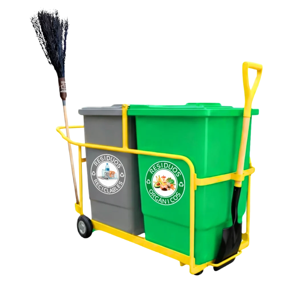 Carro recolector de basura plástico