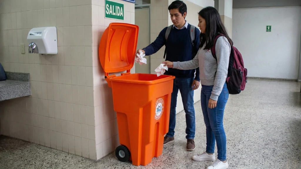 Bote para basura con ruedas