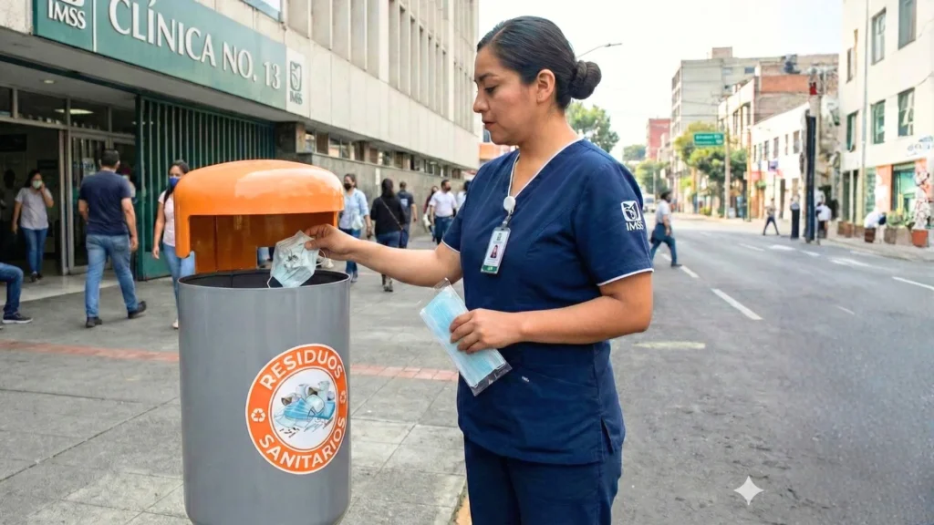 Botes de basura en la calle