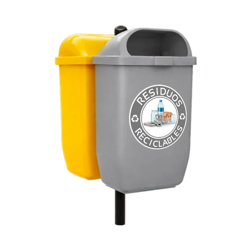 Botes de basura orgánica e inorgánica