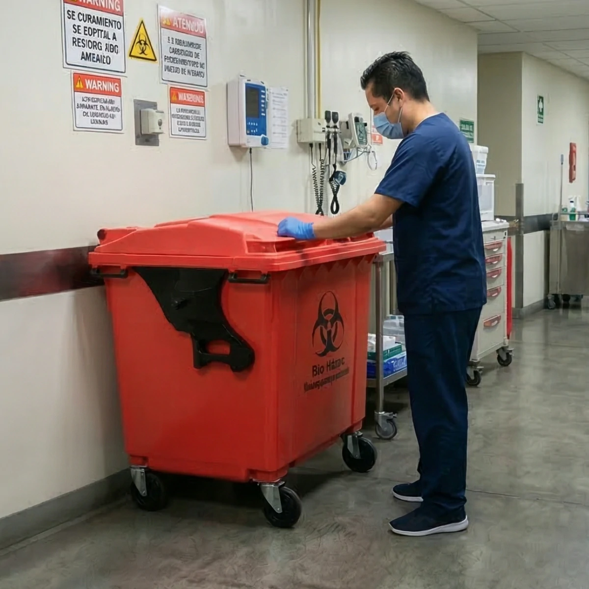 Contenedor de residuos peligrosos