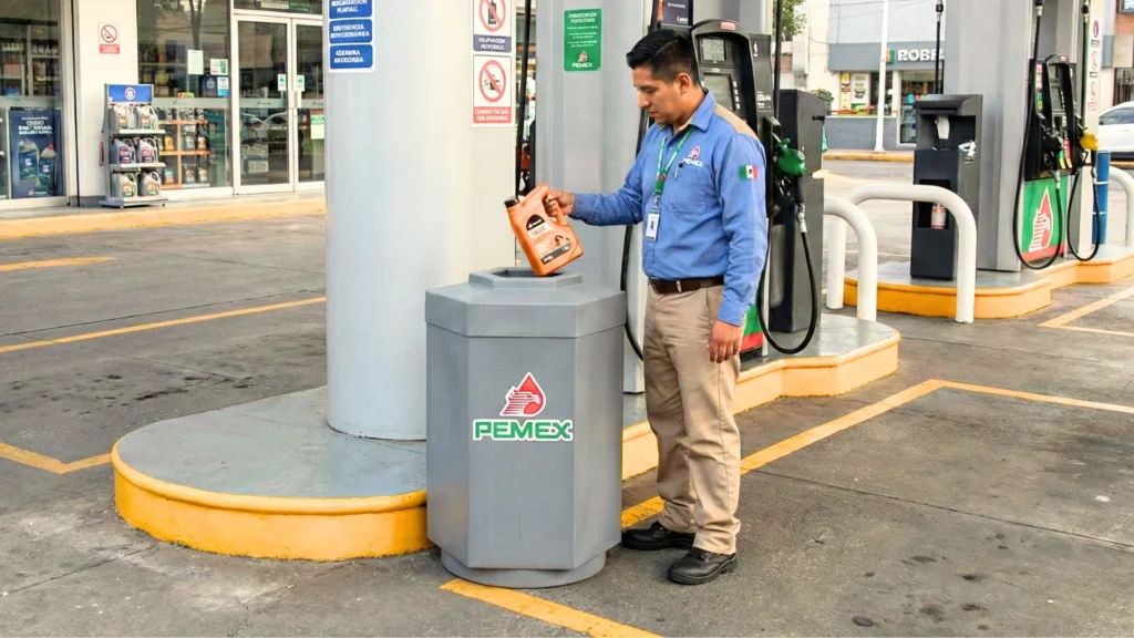 Botes de basura para gasolineras