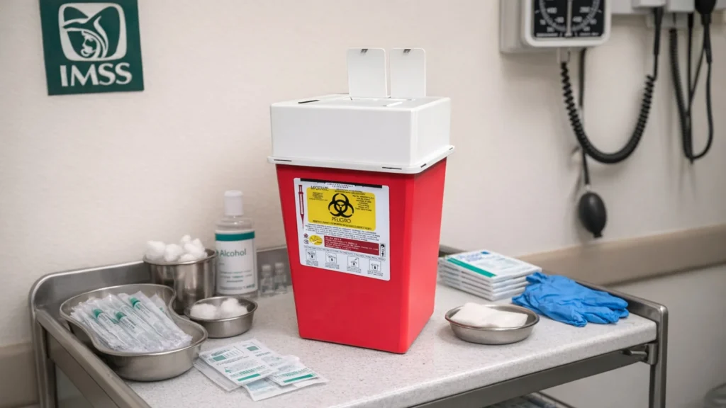 Contenedor de punzocortantes RPBI