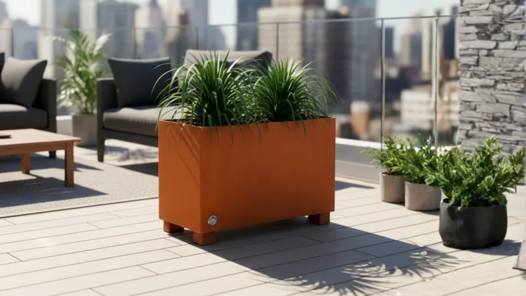 Macetas de plástico rectangulares