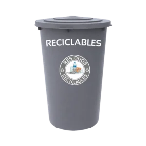 Bote de basura grande con tapa