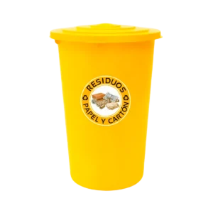 Bote de basura grande con tapa