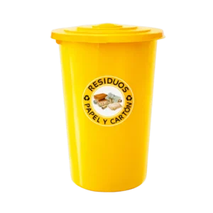Bote de basura grande con tapa