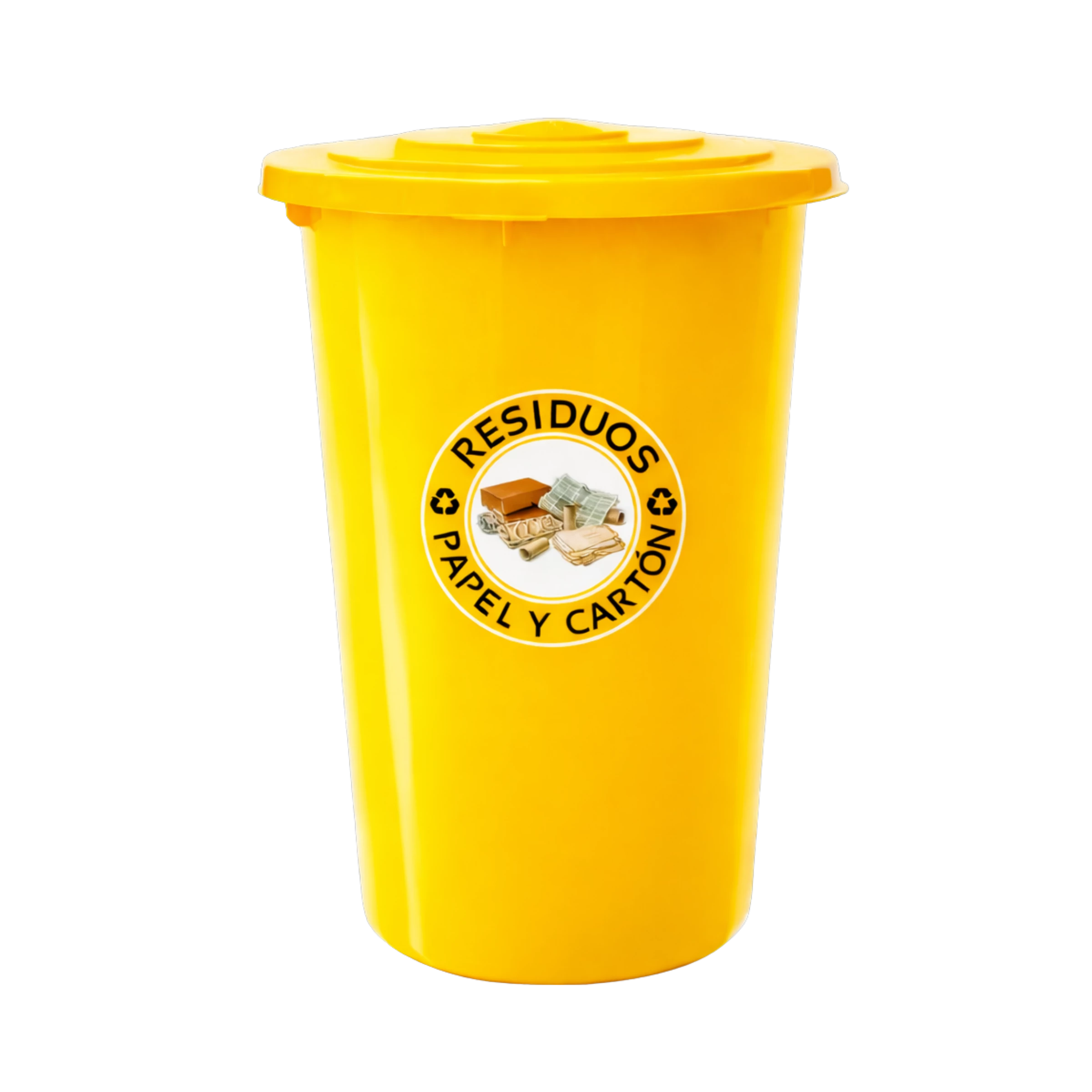 Bote de basura grande con tapa
