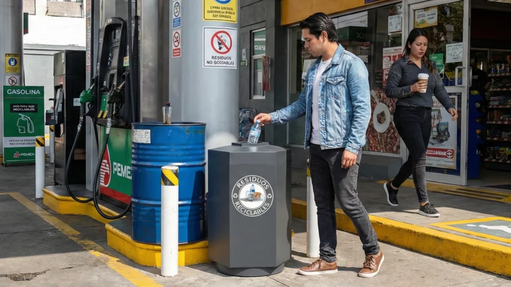Botes de basura para gasolineras