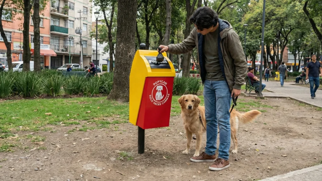 Papelera para desechos caninos