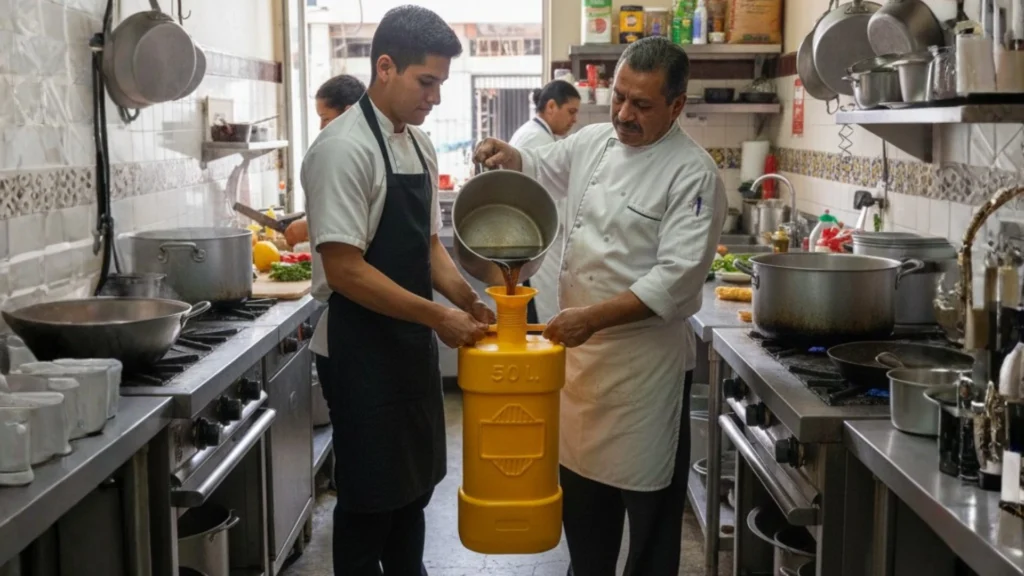 Recolector de aceite usado