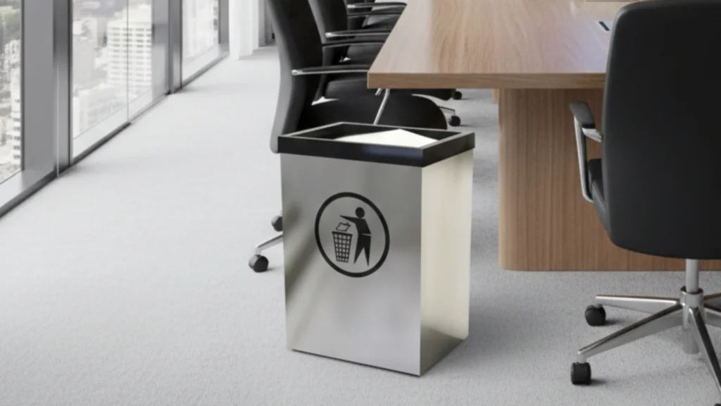 Contenedores de basura metálicos