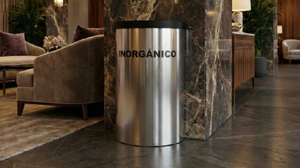 Botes de basura metálicos