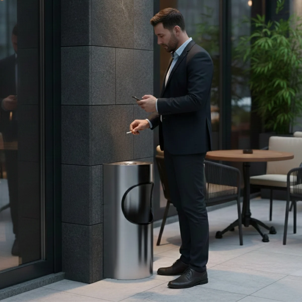 Cenicero pared exterior