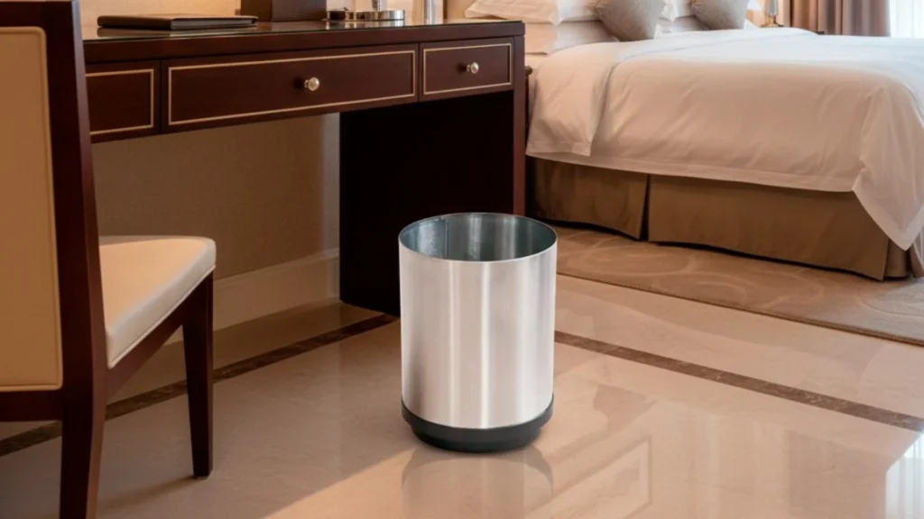 Cesto de basura de acero inoxidable