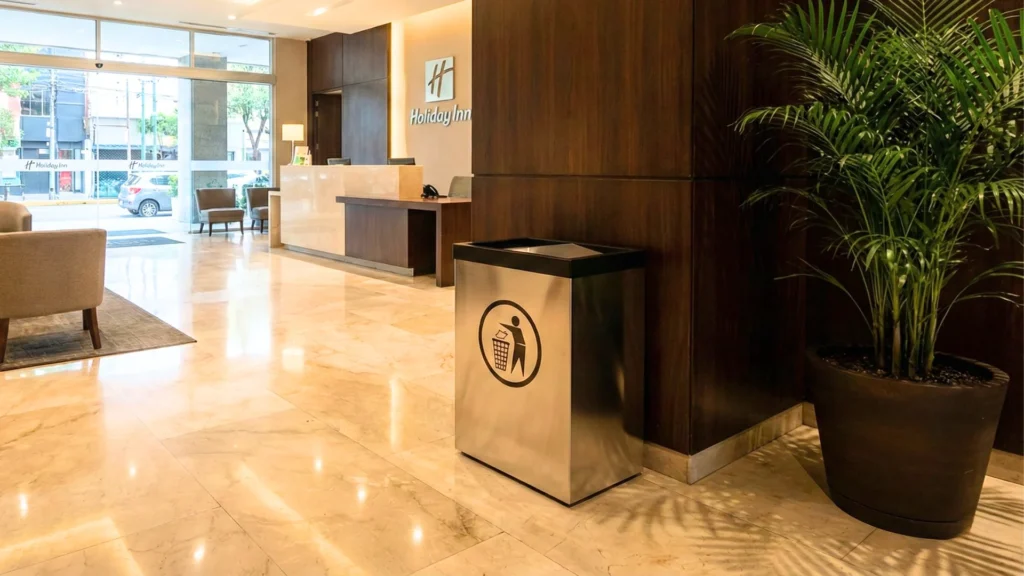 Contenedores de basura metálicos