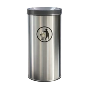 Contenedores de basura de metal