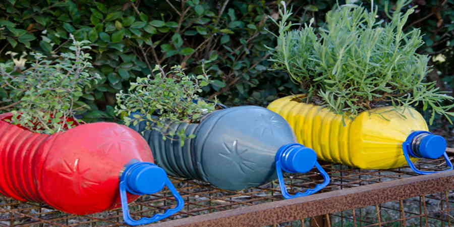Materiales reciclados para jardín