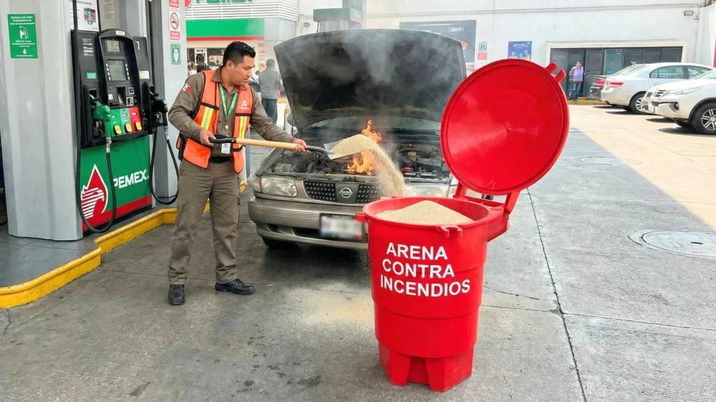 Contenedor de Arena para Incendios