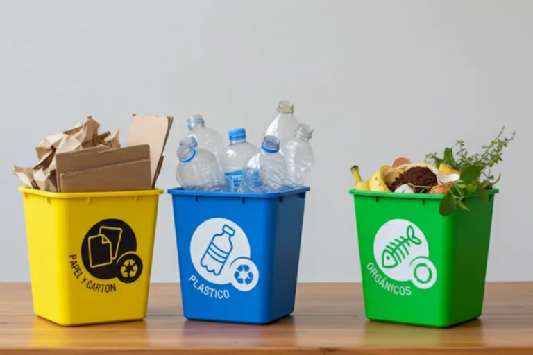 Botes de reciclaje Botes para reciclar Botes para separar residuos Cestos de basura de colores Botes de colores Economía circular