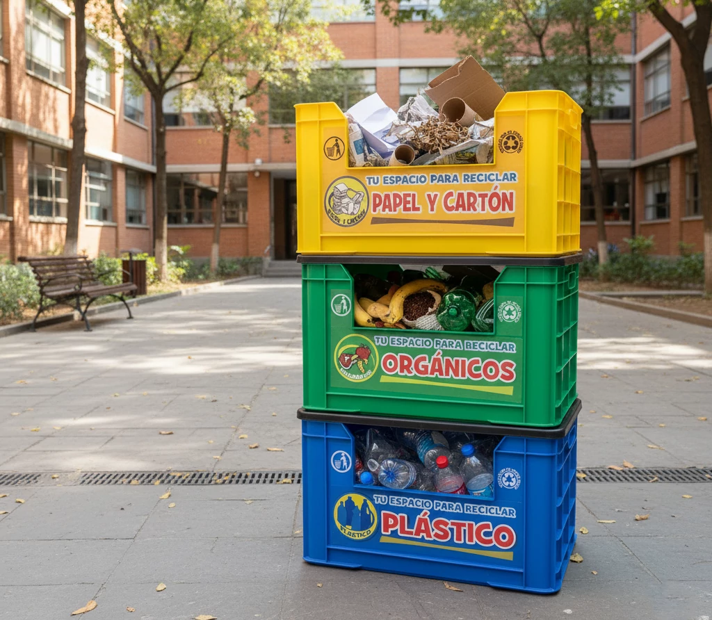 Cajas de plástico Cajas para reciclaje Cajas para reciclar Cajas para aprender a reciclar Cajas plásticas para reciclaje Cajas plásticas Caja de plástico