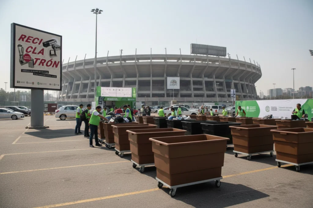 Jornada pública para recolectar basura electrónica siguiendo la norma de residuos electrónicos CDMX.