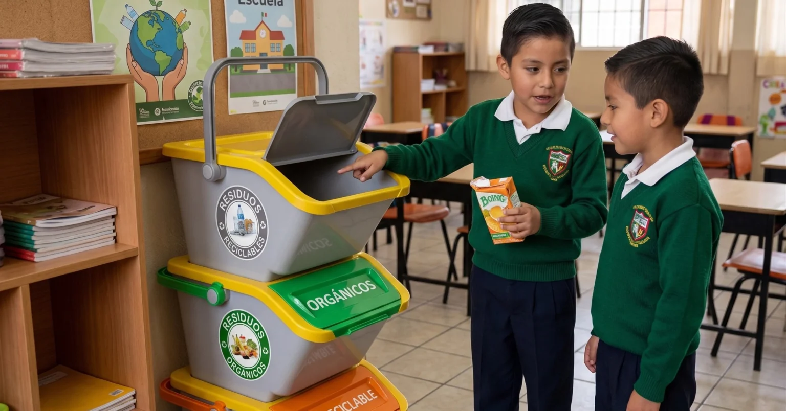 actividades de reciclaje para niños de primaria importancia del reciclaje para niños colores de botes de basura para reciclar en México estaciones de reciclaje para escuelas cdmx cómo explicar el reciclaje a los niños contenedores de reciclaje para niños precio botes para separar basura en escuelas méxico juegos de reciclaje para niños en el aula